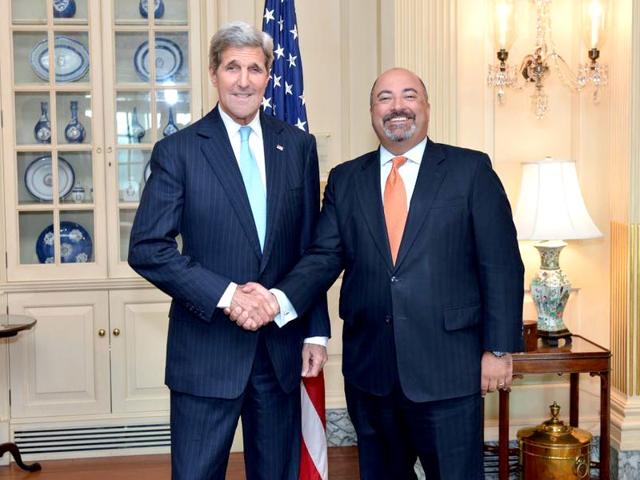 Indian-American Atul Keshap was sworn in as the US ambassador to Sri Lanka and Maldives (Photo: Official Twitter account of Sri Lanka's US Embassy) Indian-American Atul Keshap was sworn in as the US ambassador to Sri Lanka and Maldives (Photo: Official Twitter account of Sri Lanka's US Embassy)