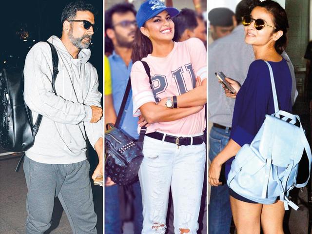 It’s time to head back to school and make backpacks a part of your playful street style. From actors Alia Bhatt to Akshay Kumar, fashion forward celebs have been spotted rocking chic rucksacks.(HT Photo)