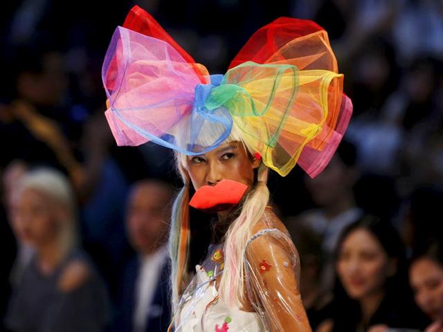 A model presents a creation by Malaysian designer Kittie Yiyi during the 2015 Kuala Lumpur fashion week. (AFP) A model presents a creation by Malaysian designer Kittie Yiyi during the 2015 Kuala Lumpur fashion week. (AFP)