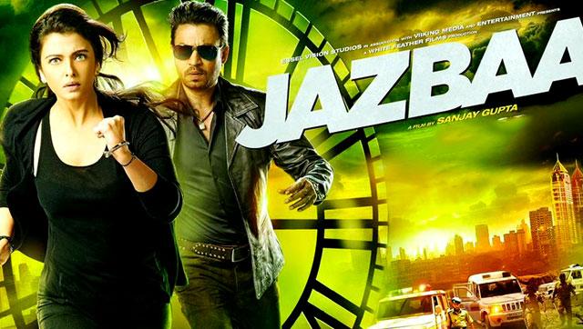 Aishwarya Rai Bachchan and Irrfan Khan in the poster for Jazbaa. Aishwarya Rai Bachchan and Irrfan Khan in the poster for Jazbaa.