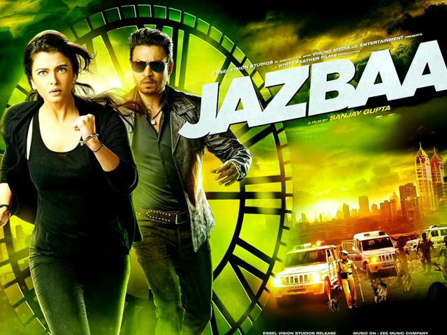 Aishwarya Rai Bachchan and Irrfan Khan in the poster for Jazbaa. Aishwarya Rai Bachchan and Irrfan Khan in the poster for Jazbaa.