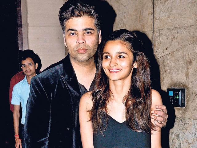 Karan Johar and Alia Bhatt at the special screening of Brothers. (Photo: Yogen Shah)