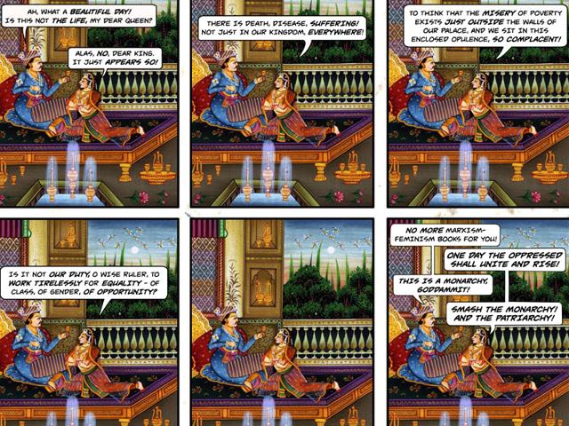 Aarthi Parthasarathy and illustrator Chaitanya Krishnan created Royal Existentials to talk about social cosstructs in August 2014. (Photo: Royal Existentials)