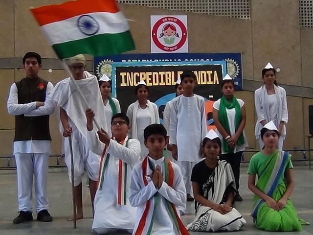 In honour of the 69th anniversary of our nation's independence, the students and staff of Rotary Public School, Sector 22, Gurgaon celebrated the day with inspirational songs by students. A skit was presented by the students of Dramatics Club in remembrance of those who fought tirelessly for the freedom of the country and those who shaped its destiny in the subsequent years with their vision and wisdom. The programme concluded with a patriotic dance.