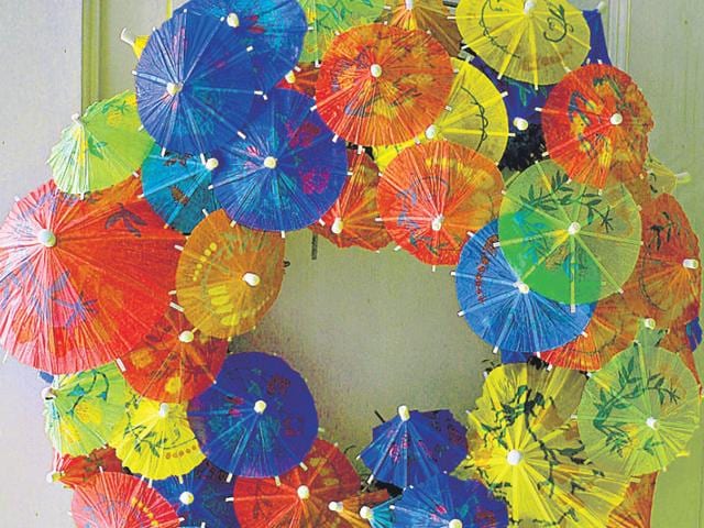 These miniature umbrellas, which are easily available in the market, can be clubbed together to make an interesting decor item. Glue or stitch these colourful pieces together in a round or square shape and put it up on your wall or door. (Photo: ISTOCK) These miniature umbrellas, which are easily available in the market, can be clubbed together to make an interesting decor item. Glue or stitch these colourful pieces together in a round or square shape and put it up on your wall or door. (Photo: ISTOCK)