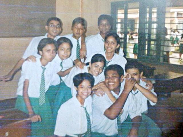 Sheena Bora with her classmates at Disneyland high school in Guwahati. (Photo from Sheena Bora's Facebook page) Sheena Bora with her classmates at Disneyland high school in Guwahati. (Photo from Sheena Bora's Facebook page)
