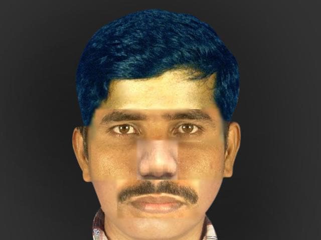 A portrait of the attacker released by Andhra Pradesh police. (HT Photo) A portrait of the attacker released by Andhra Pradesh police. (HT Photo)
