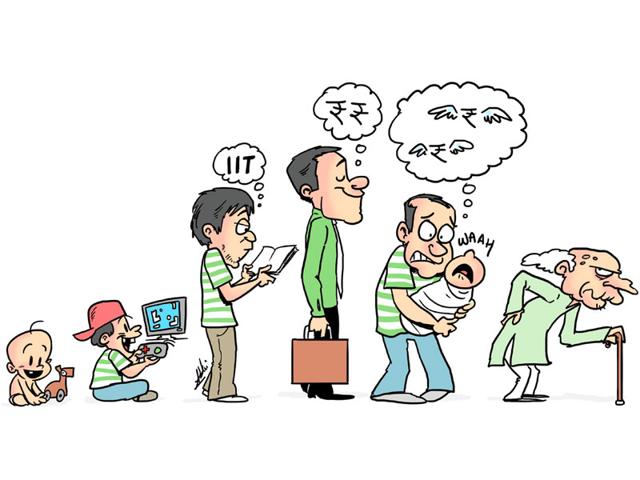 My missus, God bless her, gave me such a long lecture that I started to look forward to getting old. (Illustration: Abhijeet Kini) My missus, God bless her, gave me such a long lecture that I started to look forward to getting old. (Illustration: Abhijeet Kini)