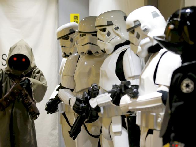 Store staff dressed as Stormtroopers at a shop in Shibuya, Tokyo. (Reuters) Store staff dressed as Stormtroopers at a shop in Shibuya, Tokyo. (Reuters)