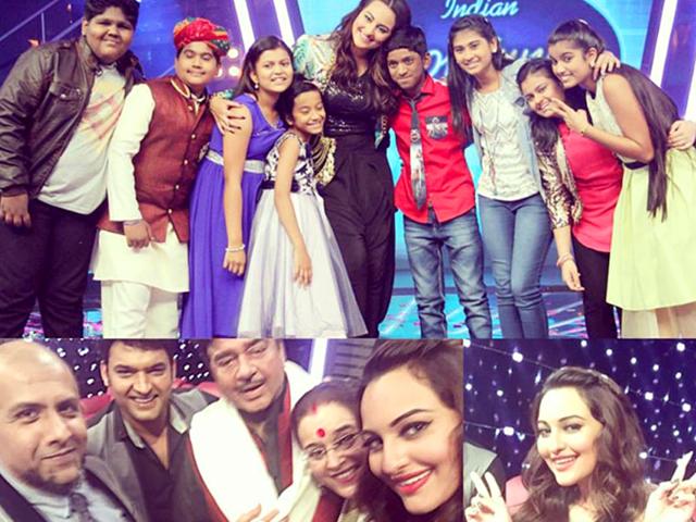 Shatrughan Sinha also joined daughter and actor Sonakshi Sinha for the grand finale of her first reality show, Indian Idol Junior 2. Kapil Sharma also added charm to the evening with his presence. (Photo: AsliSona/Instragram) Shatrughan Sinha also joined daughter and actor Sonakshi Sinha for the grand finale of her first reality show, Indian Idol Junior 2. Kapil Sharma also added charm to the evening with his presence. (Photo: AsliSona/Instragram)