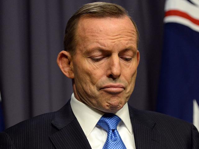 Ousted Australian prime minister Tony Abbott speaks during a press conference in the Blue Room, at Parliament House in Canberra. (EPA Photo)