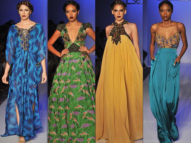 Esé Azénabor's designs were inspired by the arts and vintage styles. They were daring and extravagant. (AP, AFP Photos) Esé Azénabor's designs were inspired by the arts and vintage styles. They were daring and extravagant. (AP, AFP Photos)