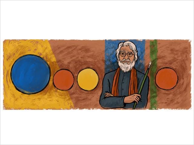 A Google doodle celebrates MF Husain's 100th birth anniversary. A Google doodle celebrates MF Husain's 100th birth anniversary.