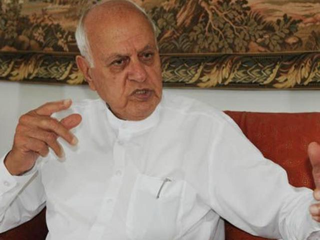 National Conference leader Farooq Abdullah. (nitin kanotra/ht) National Conference leader Farooq Abdullah. (nitin kanotra/ht)