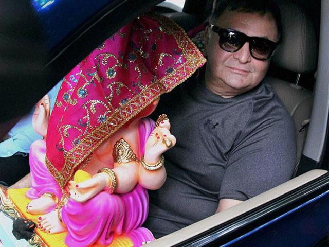 Rakhi Sawant poses for shutterbugs on Ganesh Chaturthi celebrations in Mumbai on Friday. (PTI) Rakhi Sawant poses for shutterbugs on Ganesh Chaturthi celebrations in Mumbai on Friday. (PTI)