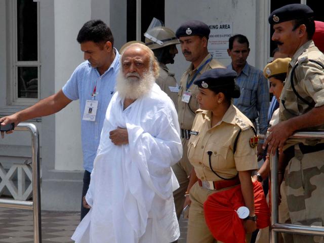Asaram has been in a jail in Jodhpur since September 2013. Two months later he, along with his son Narayan Sai, were booked for the alleged rape of two sisters at their ashram in Gujarat’s Surat. (Afp file photo) Asaram has been in a jail in Jodhpur since September 2013. Two months later he, along with his son Narayan Sai, were booked for the alleged rape of two sisters at their ashram in Gujarat’s Surat. (Afp file photo)