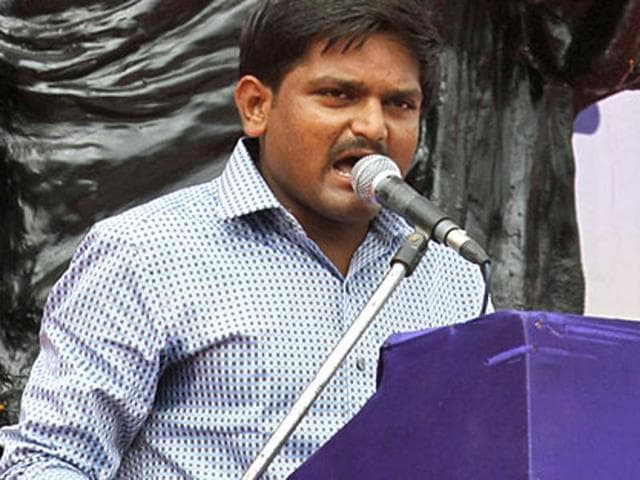 Hardik Patel, convenor of Patidar Andolan Samiti speaks during a mega rally in Ahmedabad.(AP File Photo) Hardik Patel, convenor of Patidar Andolan Samiti speaks during a mega rally in Ahmedabad.(AP File Photo)