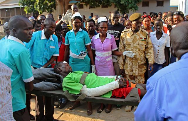 Burn victims wait to be evacuated to the capital Juba by plane for medical treatment, some of the many killed or injured when a truck carrying petrol overturned Wednesday and then exploded shortly after hundreds of villagers had gathered around to siphon fuel in South Sudan (AP) Burn victims wait to be evacuated to the capital Juba by plane for medical treatment, some of the many killed or injured when a truck carrying petrol overturned Wednesday and then exploded shortly after hundreds of villagers had gathered around to siphon fuel in South Sudan (AP)