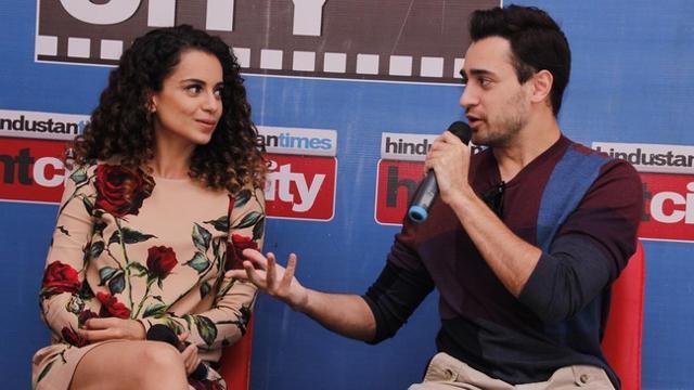Bollywood actors Imran Khan and Kangana Ranaut during an exclusive interview with HT City-Hindustan Times for the promotion of Katti Batti at HT Media office on August 26 (2015) in New Delhi. (Shivam Saxena/ HT) Bollywood actors Imran Khan and Kangana Ranaut during an exclusive interview with HT City-Hindustan Times for the promotion of Katti Batti at HT Media office on August 26 (2015) in New Delhi. (Shivam Saxena/ HT)
