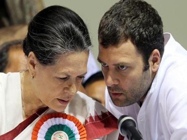 A file photo of Congress president Sonia Gandhi with Rahul Gandhi. A file photo of Congress president Sonia Gandhi with Rahul Gandhi.