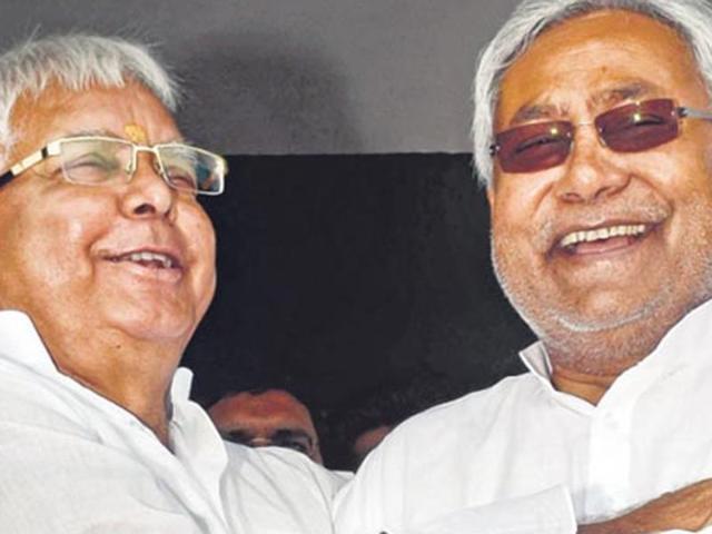 Lalu Prasad (left) and Nitish Kumar are alliance partners in the upcoming Bihar elections. (HT File Photo) Lalu Prasad (left) and Nitish Kumar are alliance partners in the upcoming Bihar elections. (HT File Photo)