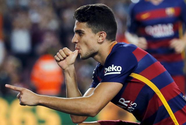 Barcelona's Marc Bartra celebrates his goal against Levante during their La Liga soccer match at Camp Nou stadium in Barcelona, on September 20, 2015. (Reuters Photo) Barcelona's Marc Bartra celebrates his goal against Levante during their La Liga soccer match at Camp Nou stadium in Barcelona, on September 20, 2015. (Reuters Photo)