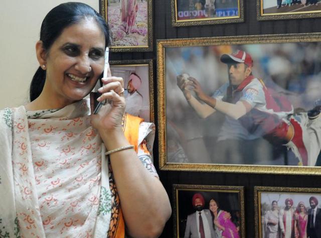 Amarpreet Kaur, mother of cricketer Gurkeerat Singh Mann. (Gurminder Singh /Hindustan Times) Amarpreet Kaur, mother of cricketer Gurkeerat Singh Mann. (Gurminder Singh /Hindustan Times)