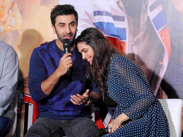 Ranbir Kapoor has Deepika Padukone in splits at Tamasha trailer launch in Mumbai. The onscreen couple is known for its sizzling chemistry. (AFP photo)