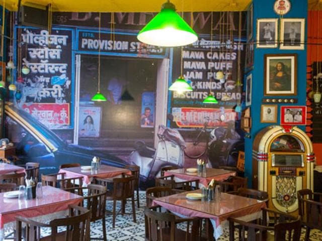 This signboard is AD Singh’s ode to the typical Bombay Parsi Café. This signboard is AD Singh’s ode to the typical Bombay Parsi Café.