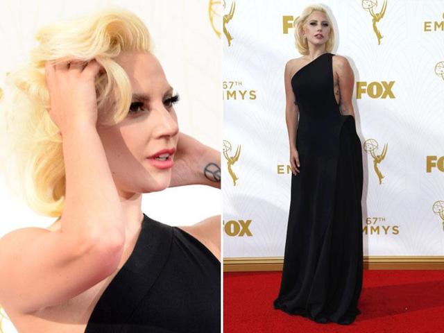 Known for her over-the-top fashion sense, Lady Gaga toned it down quite a few notches for the event. (AGENcies)