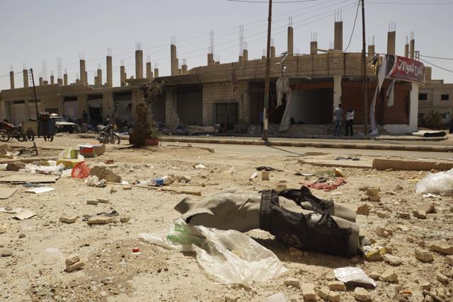 A damaged mannequin lies on the ground as residents inspect damage from what activists said was shelling by forces loyal to Syria's President Bashar Al-Assad in Bosra Al-Sham, Daraa province. (REUTERS) A damaged mannequin lies on the ground as residents inspect damage from what activists said was shelling by forces loyal to Syria's President Bashar Al-Assad in Bosra Al-Sham, Daraa province. (REUTERS)