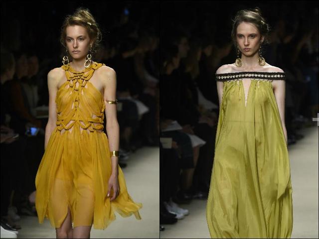 Knots and drapey textures ruled the runway. (aFP) Knots and drapey textures ruled the runway. (aFP)