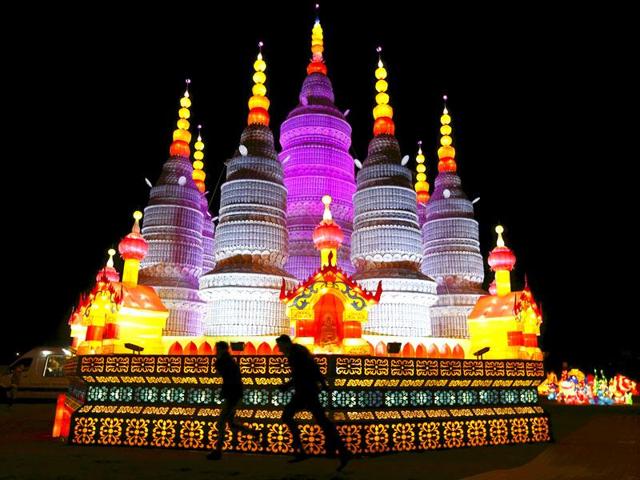 Dandenong Festival of Lights takes place in the suburb of Dandenong in Melbourne, Australia. (Reuters)