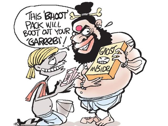 Good luck ghosts were on sale for anything between Rs 5,000 and Rs 10,000 in Chhattisgarh’s backward Jashpur district. (Illustration: Jayanto) Good luck ghosts were on sale for anything between Rs 5,000 and Rs 10,000 in Chhattisgarh’s backward Jashpur district. (Illustration: Jayanto)