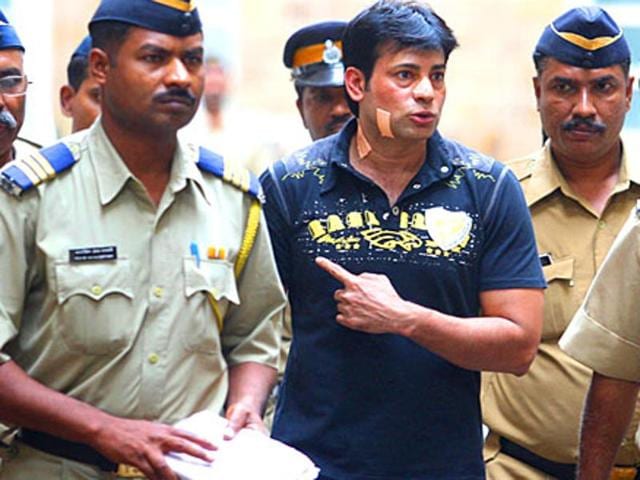 File photo of gangster Abu Salem being taken away by the police. File photo of gangster Abu Salem being taken away by the police.