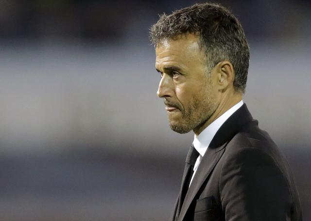 Barcelona manager Luis Enrique looks on glumly at proceedings during his team’s loss. (Reuters Photo) Barcelona manager Luis Enrique looks on glumly at proceedings during his team’s loss. (Reuters Photo)