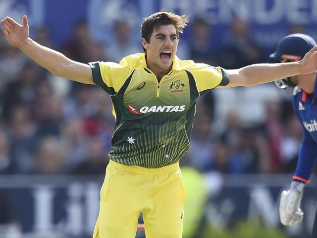 Australia's Pat Cummins, left, appeals for the dismissal of England's Alex Hales, right, during the fourth ODI at Headingley in Leeds, on September 11, 2015. (AFP) Australia's Pat Cummins, left, appeals for the dismissal of England's Alex Hales, right, during the fourth ODI at Headingley in Leeds, on September 11, 2015. (AFP)