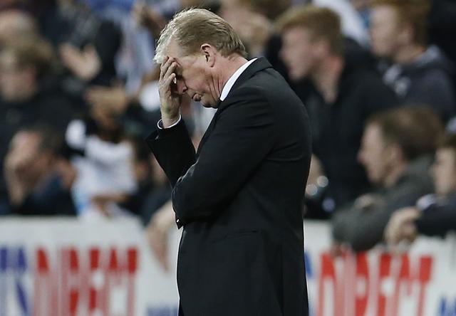 A dejected Steve McClaren during Newcastle United’s loss. (Reuters Photo) A dejected Steve McClaren during Newcastle United’s loss. (Reuters Photo)