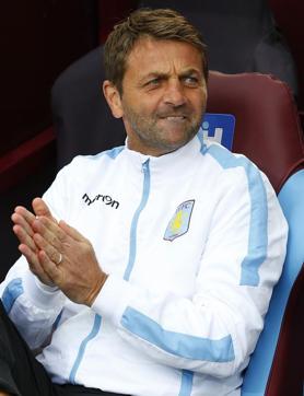 Aston Villa manager Tim Sherwood during the EPL match between Aston Villa and West Bromwich Albion at Villa Park, on September 19, 2015. West Brom won the game 1-0. (AFP Photo)
