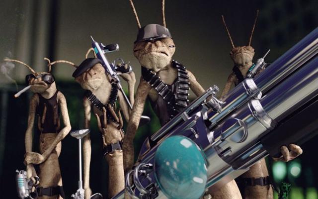A still from the movie. Jones and Smith were alien-hunters in the movie.