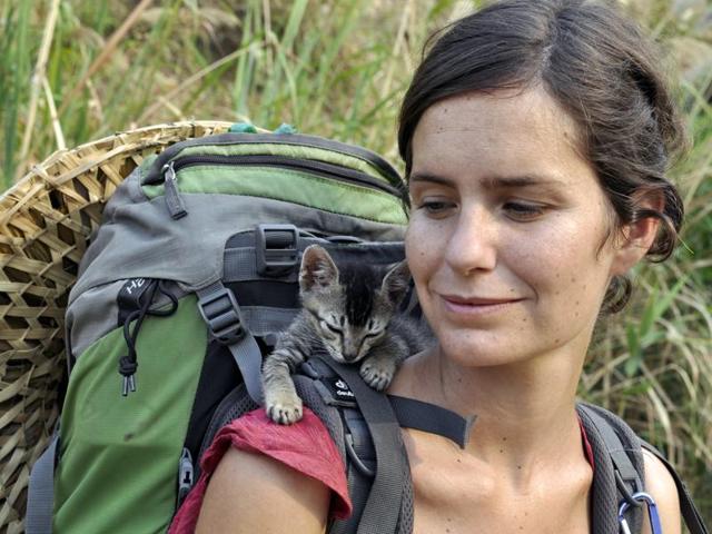 Samalea and Burma (their cat) in Mizoram (Photo: Roving Snails)