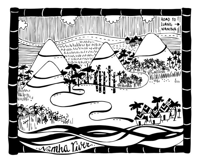 Ban Nalan in Laos - Illustrations from their book To Magic Places (Photo: Roving Snails) Ban Nalan in Laos - Illustrations from their book To Magic Places (Photo: Roving Snails)