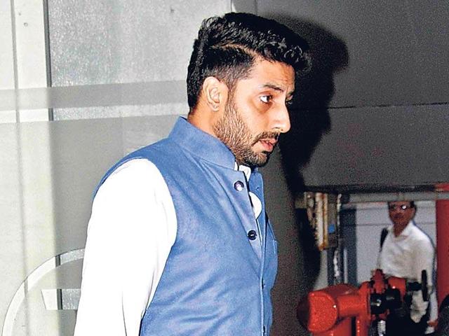 Abhishek Bachchan outside a music company’s office in Mumbai. (Photos: Yogen Shah)