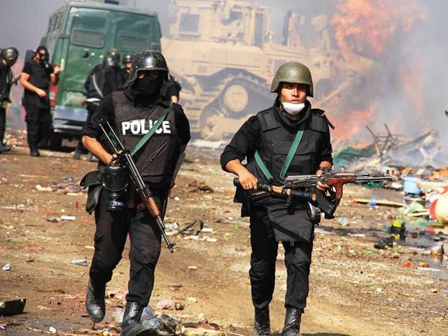 Egyptian security forces in Cairo. (AP File Photo) Egyptian security forces in Cairo. (AP File Photo)