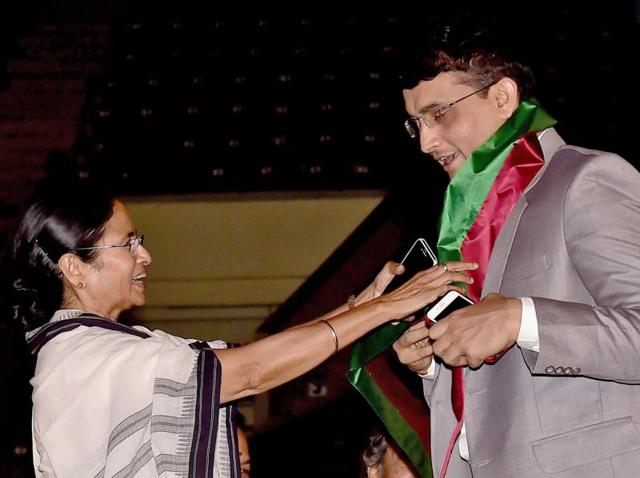 Former cricket captain Sourav Ganguly with West Bengal chief minister Mamata Baberjee. Mamata on Thursday name Saurav Ganguly as new Cricket Association of Bengal president. (PTI Photo) Former cricket captain Sourav Ganguly with West Bengal chief minister Mamata Baberjee. Mamata on Thursday name Saurav Ganguly as new Cricket Association of Bengal president. (PTI Photo)
