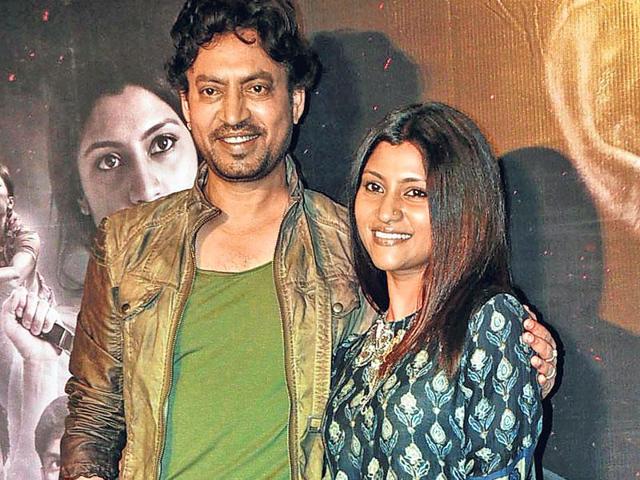 Irrfan Khan and Konkona Sensharma at the trailer launch of their next, Talvar. (Photo: Shakti Yadav)