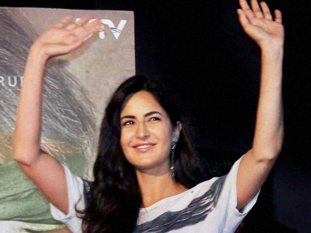 Katrina Kaif is all excited promoting Phantom in Mumbai. (PTI Photo)