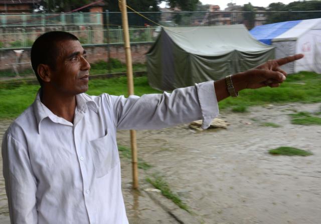 Nepalese earthquake survivor, Surya Ram Jwanabasa Jurana talks with AFP at his damaged temporary shelter in Bhaktapur, on the outskirts of Kathmandu. The $4.1 billion relief fund is currently inaccessible - because the specific legislation required for it use has still not been passed. (AFP Photo) Nepalese earthquake survivor, Surya Ram Jwanabasa Jurana talks with AFP at his damaged temporary shelter in Bhaktapur, on the outskirts of Kathmandu. The $4.1 billion relief fund is currently inaccessible - because the specific legislation required for it use has still not been passed. (AFP Photo)