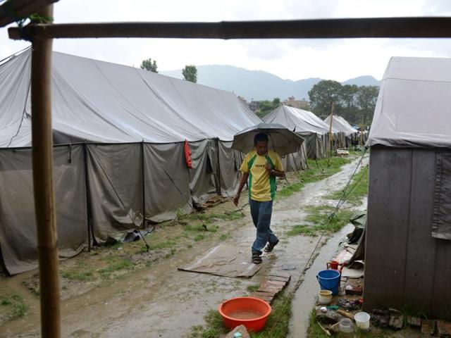 Hundreds of thousands of quake victims in Nepal are unable to start rebuilding their homes as winter approaches because a 4.1 billion USD reconstruction fund cannot be spent until lawmakers pass a long-delayed bill -- to the frustration of international donors. (AFP Photo) Hundreds of thousands of quake victims in Nepal are unable to start rebuilding their homes as winter approaches because a 4.1 billion USD reconstruction fund cannot be spent until lawmakers pass a long-delayed bill -- to the frustration of international donors. (AFP Photo)