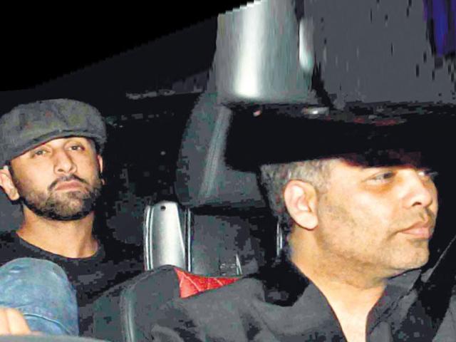 Ranbir Kapoor and Karan Johar (above) were seen leaving Aamir Khan’s residence on Thursday night. (HT Photo/ Yogen Shah)